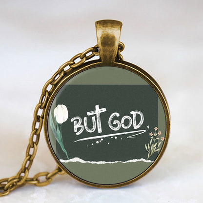 But God - Catholic Necklace - Religious Pendant - Jesus Necklace - Ciaocustom