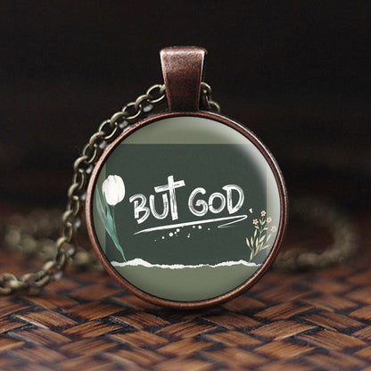 But God - Catholic Necklace - Religious Pendant - Jesus Necklace - Ciaocustom