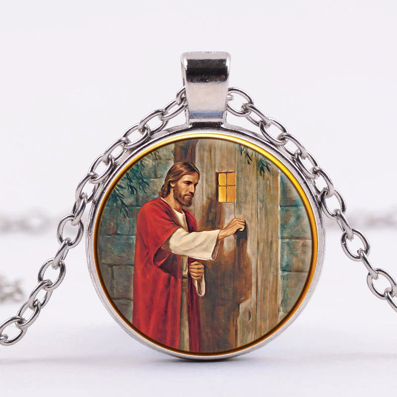 Jesus Knocking On The Door - Religious Necklace - Jesus Necklace - Jesus Pendant - Ciaocustom