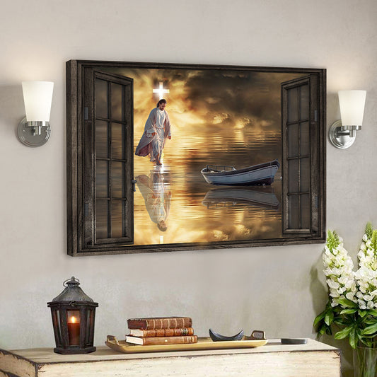 Scripture Canvas - Bible Verse Wall Art Canvas - Jesus Canvas - Jesu In Window Canvas Poster - Ciaocustom