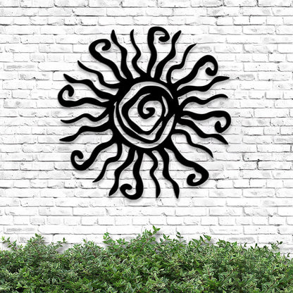 Wacky Sun Metal Wall Art - Wacky Sun Wall Decor - Metal Sign Decor - Metal Outdoor Decor Signs - Laser Cut Metal Signs - Home Decor - Ciaocustom