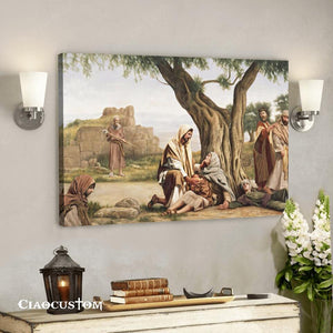 I Will Tend Them In A Good Pasture - Jesus Canvas Painting - Jesus Canvas Art - Jesus Poster - Jesus Canvas - Christian Gift - Ciaocustom