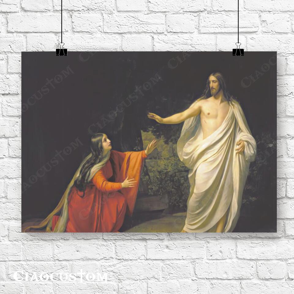 Appearance Of Christ To Mary Magdalene - Jesus Canvas Painting - Jesus Canvas Art - Jesus Poster - Jesus Canvas - Christian Gift - Ciaocustom