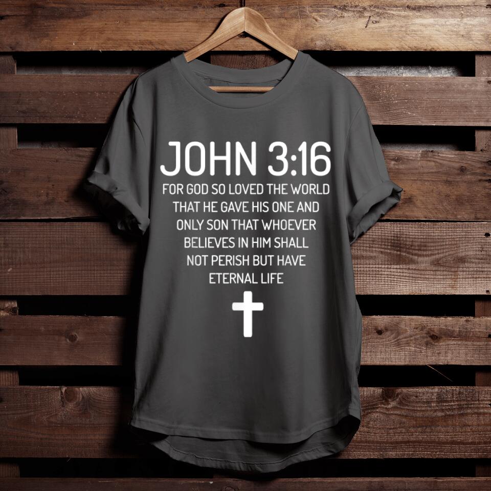 John 3_16 Bible Verse Scripture Christian T-Shirts - Funny Christian Shirts For Men & Women - Ciaocustom