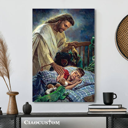 Night Watch Jesus Canvas - Jesus Canvas Painting - Jesus Wall Pictures - Jesus Poster - Christian Gift - Ciaocustom