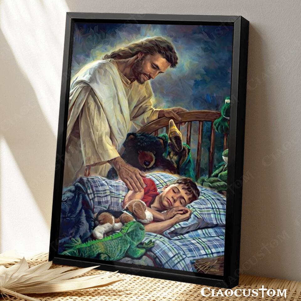 Night Watch Jesus Canvas - Jesus Canvas Painting - Jesus Wall Pictures - Jesus Poster - Christian Gift - Ciaocustom