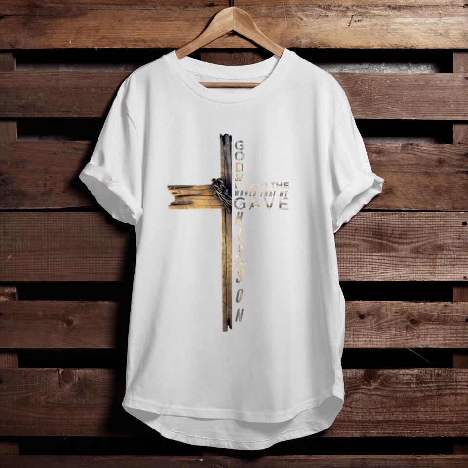 John 3_16 Christian Cross Bible T-Shirt - Cool Christian Shirts For Men & Women - Ciaocustom