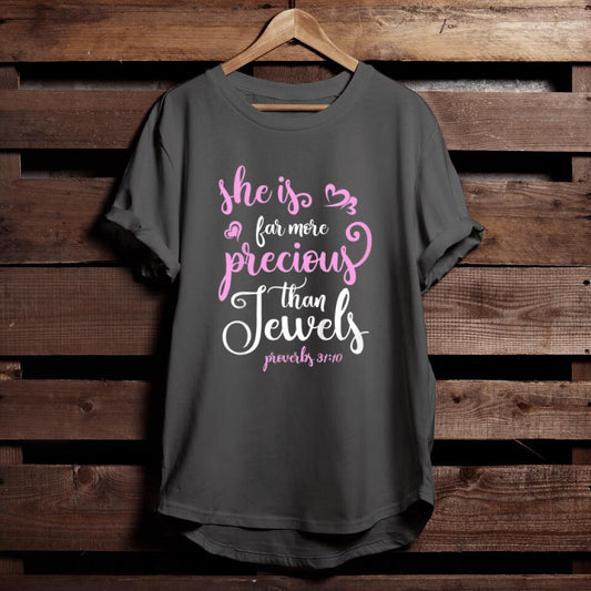 Kids Girls Christian Shirt Proverbs 31 Precious Bible Verse Tee T-Shirt - Faith Shirt For Men & Women - Ciaocustom