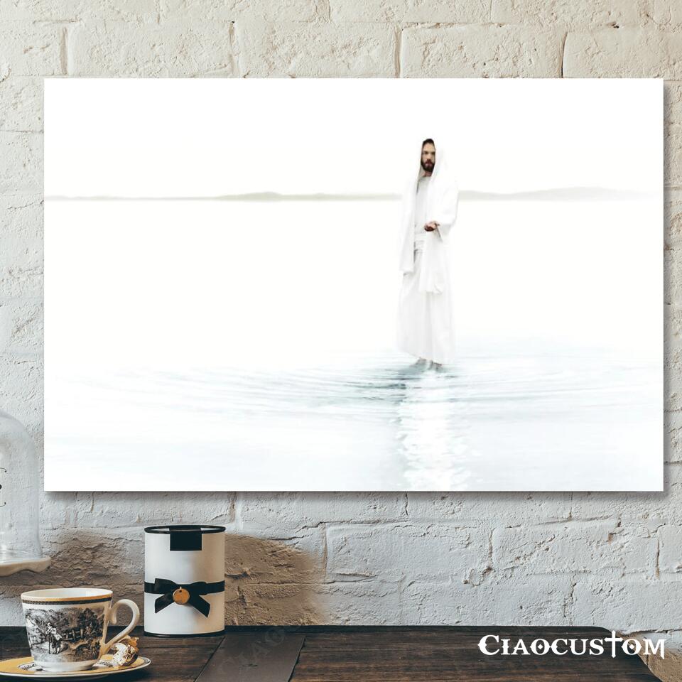 Jesus Walks On Water Canvas Poster - Jesus Canvas Painting - Jesus Canvas Art - Jesus Poster - Jesus Canvas - Christian Gift - Ciaocustom