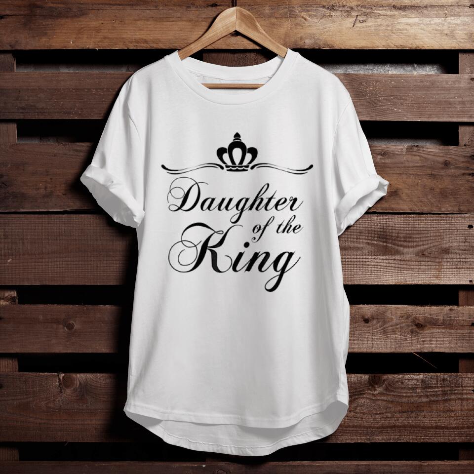 Daughter of the King Shirt Vintage Crown Christian Tee - Faith Shirt For Daughter - Ciaocustom