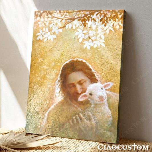 The Lost Lamb - Jesus Pictures - Jesus Canvas Poster - Jesus Wall Art - Christian Canvas Prints - Gift For Christian - Ciaocustom