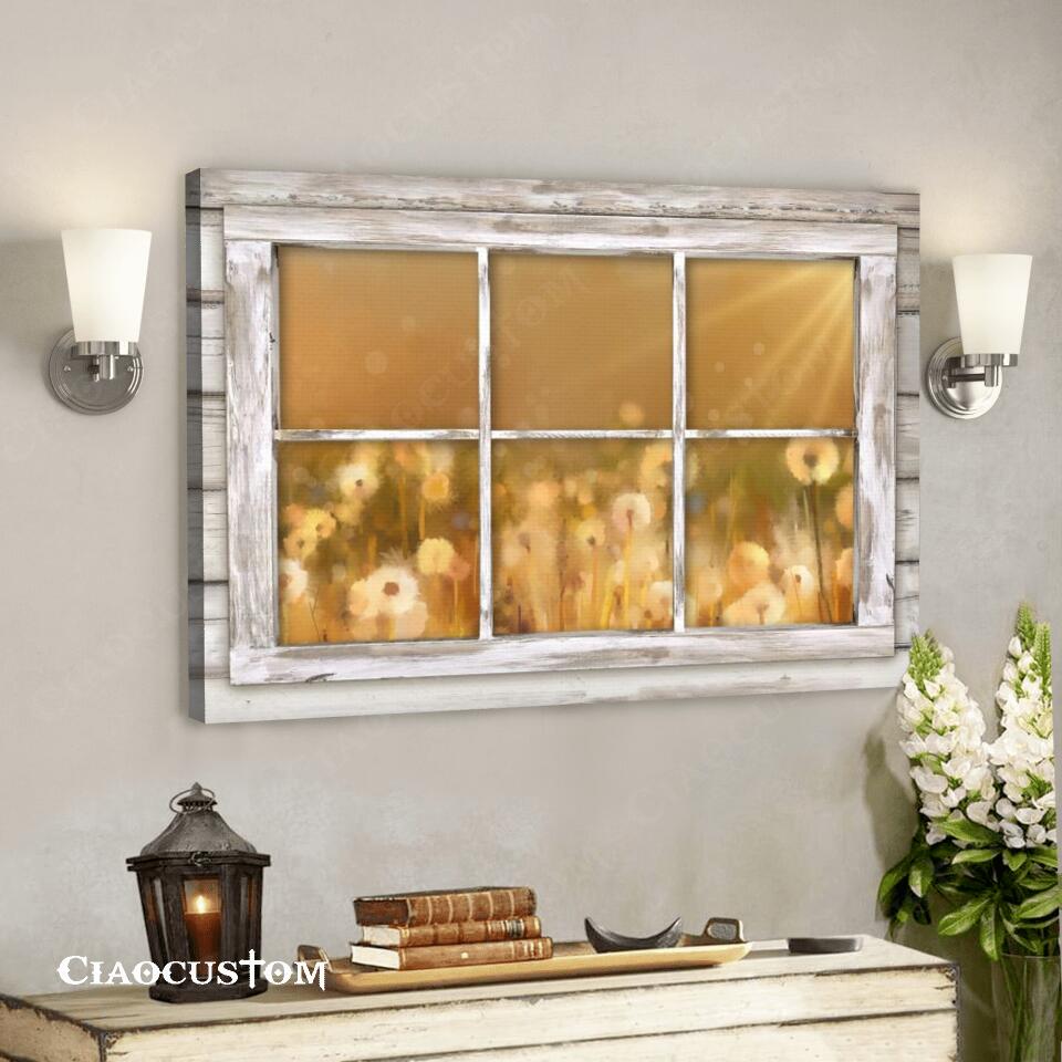 Dandelion Flowers And Windows - Jesus Poster - Jesus Canvas - Christia ...
