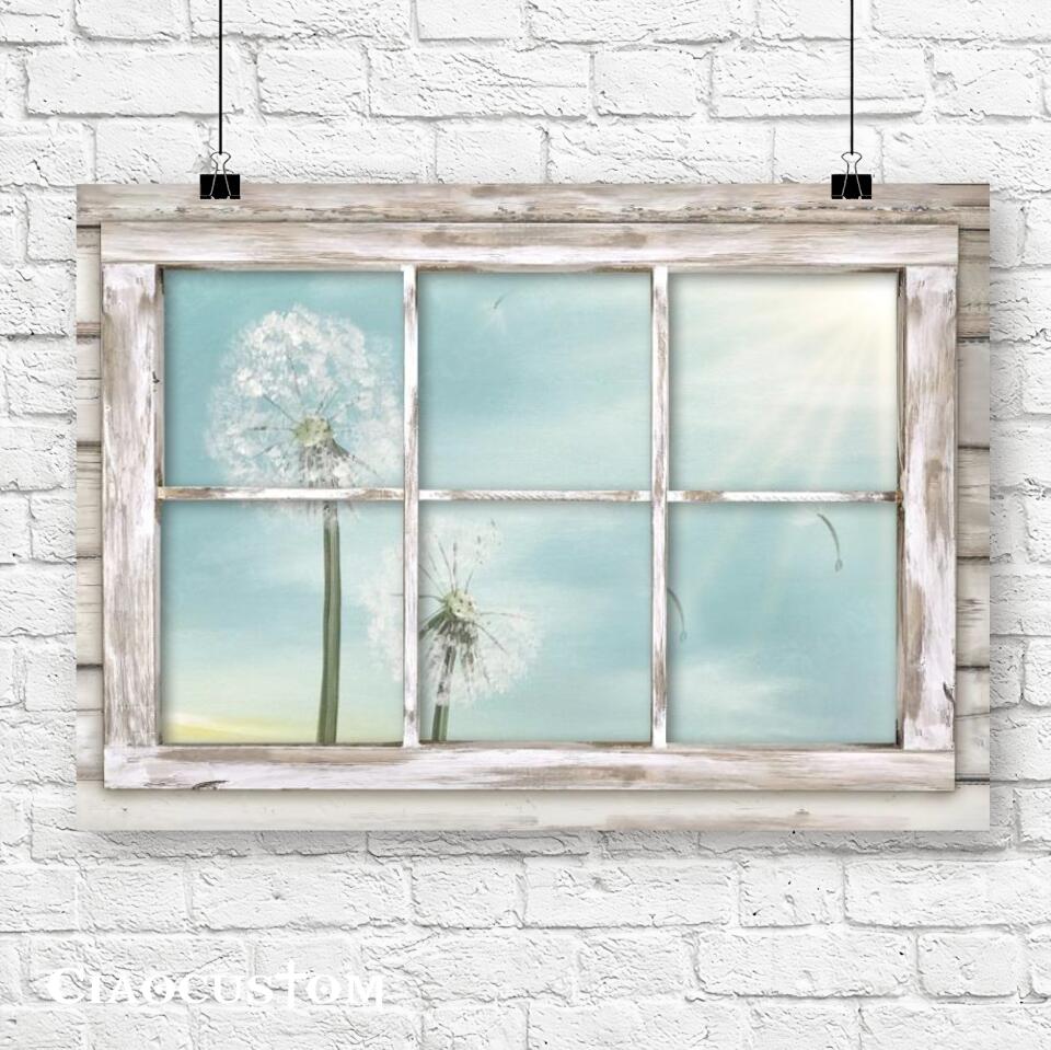 Dandelion Flowers And Windows - Faith Canvas - Bible Verse Canvas - Ciaocustom