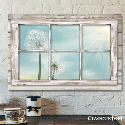 Dandelion Flowers And Windows - Faith Canvas - Bible Verse Canvas - Ciaocustom