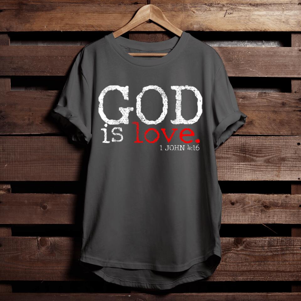 Christian Graphic Tees - Gift For Christian - Christians God Is Love Gift Vintage T-Shirt