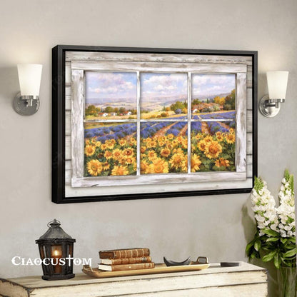 Sunflower Garden Painting - Jesus Poster - Jesus Canvas - Christian Canvas Wall Art - Christian Gift - Ciaocustom