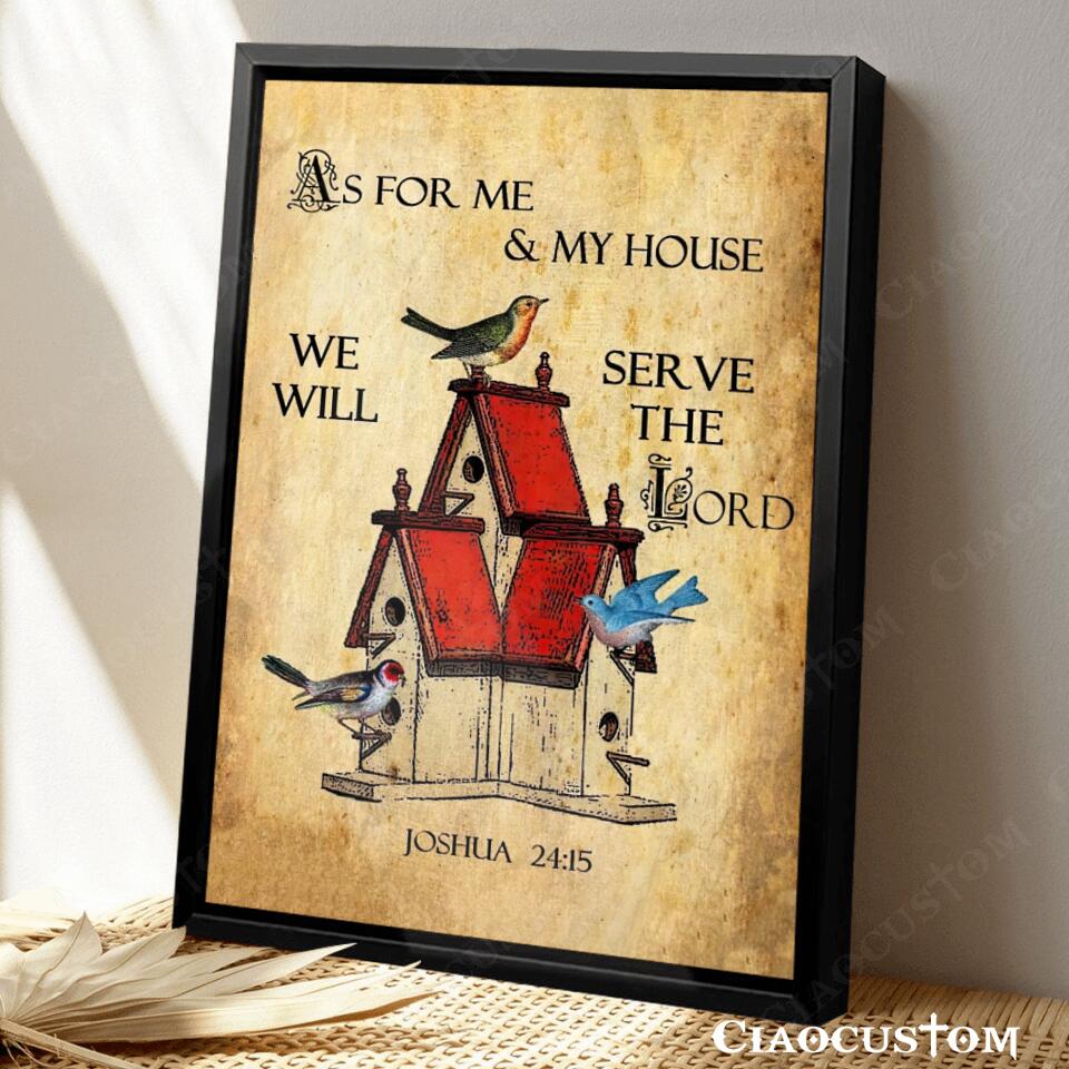 As For Me & My House We Will Serve The Lord - Jesus Canvas Wall Art - Bible Verse Canvas - Christian Canvas Wall Art - Ciaocustom