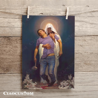 Forgiven The Painting - Jesus Painting - Jesus Poster - Jesus Canvas - Christian Canvas Wall Art - Christian Gift - Ciaocustom
