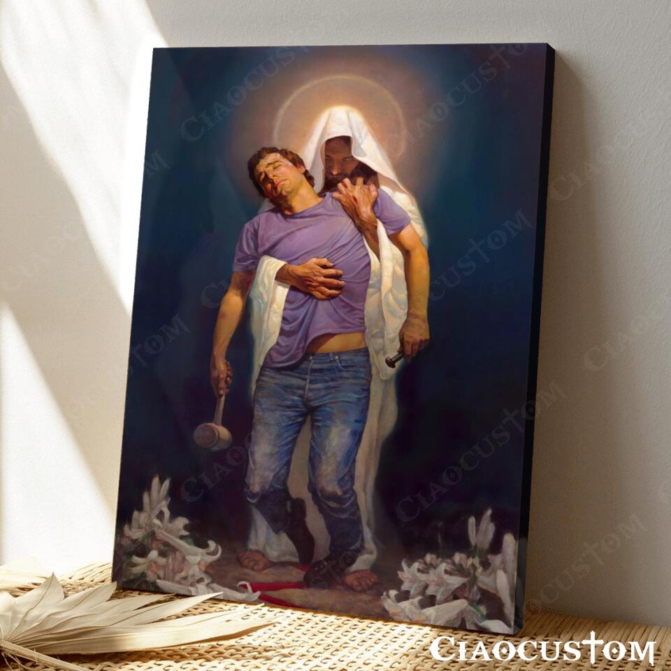 Forgiven The Painting - Jesus Painting - Jesus Poster - Jesus Canvas - Christian Canvas Wall Art - Christian Gift - Ciaocustom
