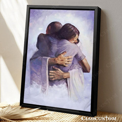 Jesus Consoling - Jesus Painting - Jesus Poster - Jesus Canvas - Christian Canvas Wall Art - Christian Gift - Ciaocustom