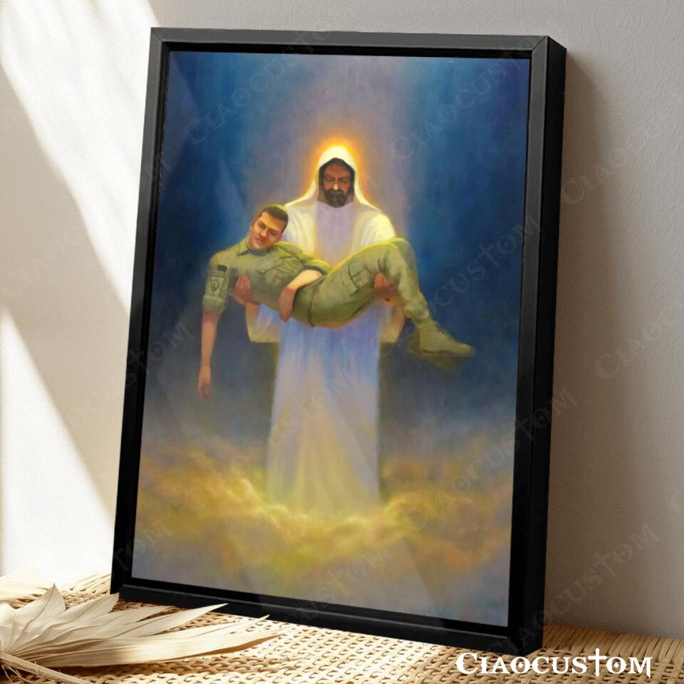 Soldier Jesus - Jesus Painting - Jesus Poster - Jesus Canvas - Christian Canvas Wall Art - Christian Gift - Ciaocustom