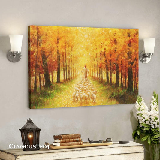 Safely Gathered In Original - Jesus Painting - Jesus Poster - Jesus Canvas - Christian Canvas Wall Art - Christian Gift - Ciaocustom