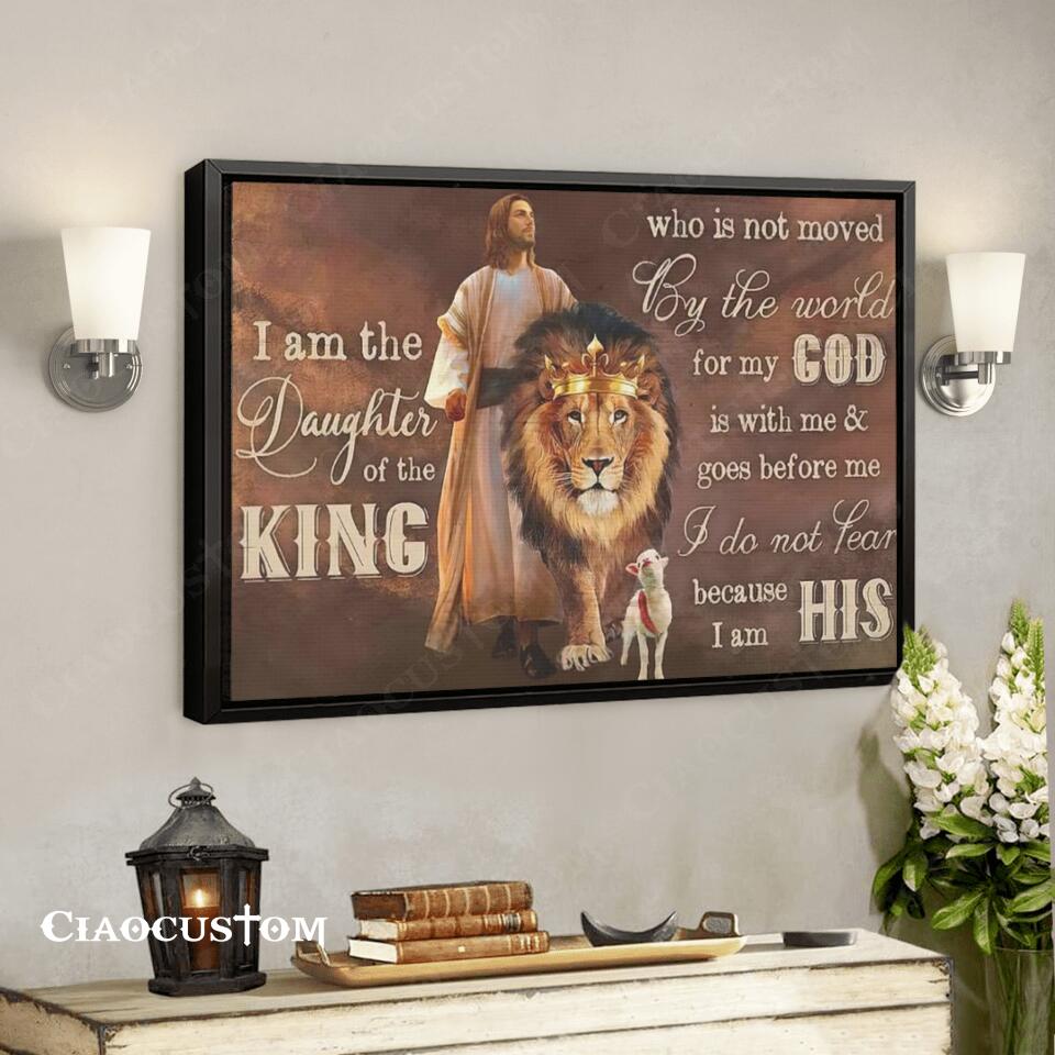 I Am The Daughter Of The King - Jesus Canvas Wall Art - Bible Verse Canvas - Christian Canvas Wall Art - Ciaocustom