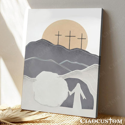 He is Risen - Easter Print - Easter Wall Art - Easter Cards - Easter Gift - Easter Decor - Christian Canvas Wall Art - Christian Gift - Ciaocustom