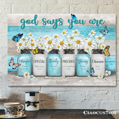 God Says You Are Lovely - Jesus Canvas Poster - Jesus Wall Art - Christ Pictures - Christian Canvas Prints - Gift For Christian - Ciaocustom