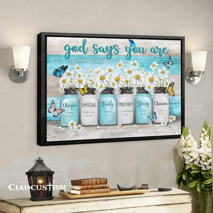 God Says You Are Lovely - Jesus Canvas Poster - Jesus Wall Art - Christ Pictures - Christian Canvas Prints - Gift For Christian - Ciaocustom