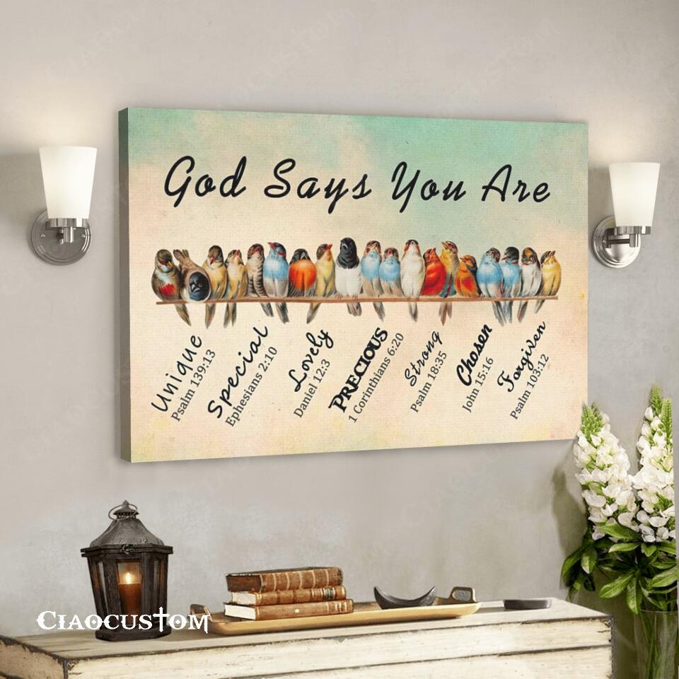 God Says You Are Unique  - Jesus Canvas Poster - Jesus Wall Art - Christ Pictures - Christian Canvas Prints - Gift For Christian - Ciaocustom