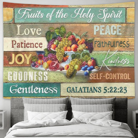 Fruits Of The Holy Spirit - Jesus Christ Tapestry Wall Art - Tapestry Wall Hanging - Christian Wall Art - Tapestries - Ciaocustom