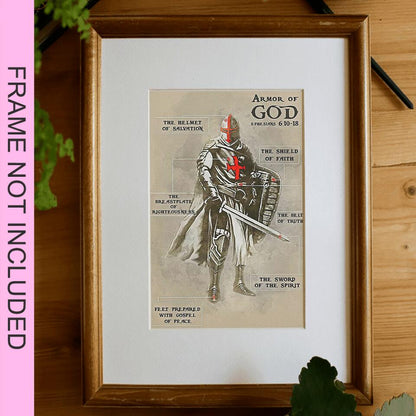 Armor Of God Fine Art Print - Christian Wall Art Prints - Bible Verse Wall Art - Best Prints For Home 