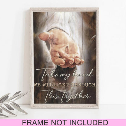 Take My Hand - Fine Art Print - Jesus Pictures - Christian Wall Art Prints - Best Prints For Home - Art Pictures - Gift For Christian - Ciaocustom