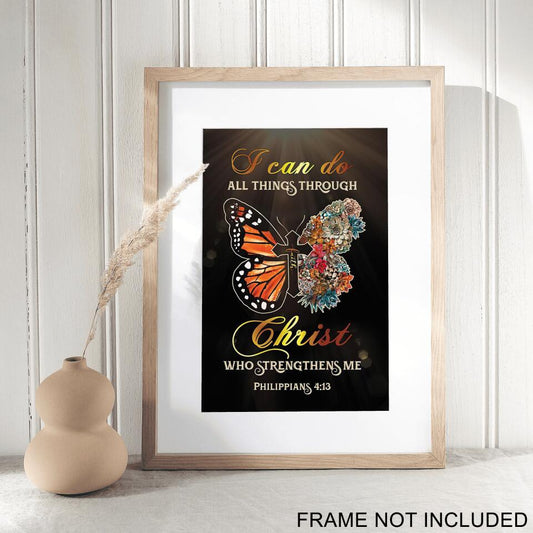 I Can Do All things Through Christ Fine Art Print - Christian Wall Art Prints - Bible Verse Wall Art - Best Prints For Home - Gift For Christian - Ciaocustom