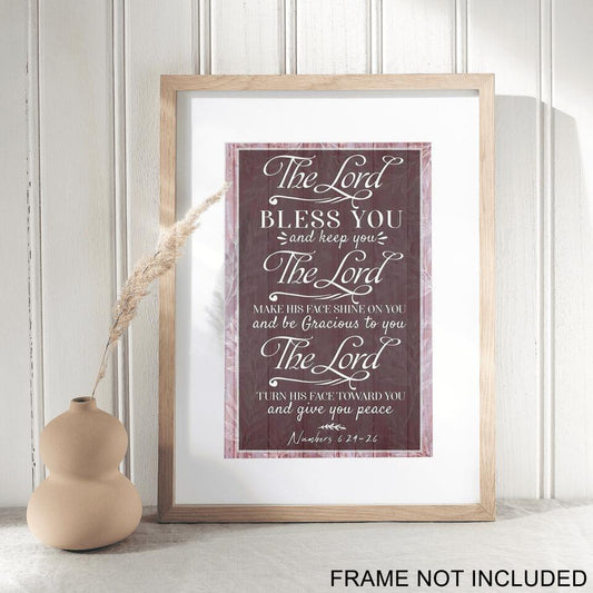 The Lord Bless You Fine Art Print - Christian Wall Art Prints - Bible Verse Wall Art - Best Prints For Home - Gift For Christian - Ciaocustom