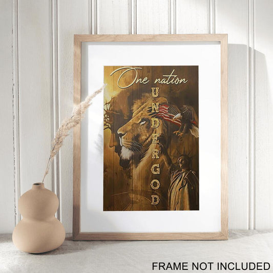 One Nation Undergod Fine Art Print - Jesus Pictures - Christian Wall Art Prints - Best Prints For Home - Art Pictures - Gift For Christian - Ciaocustom