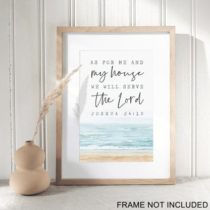 As For Me And My House Fine Art Print - Christian Wall Art Prints - Bible Verse Wall Art - Best Prints For Home - Gift For Christian - Ciaocustom