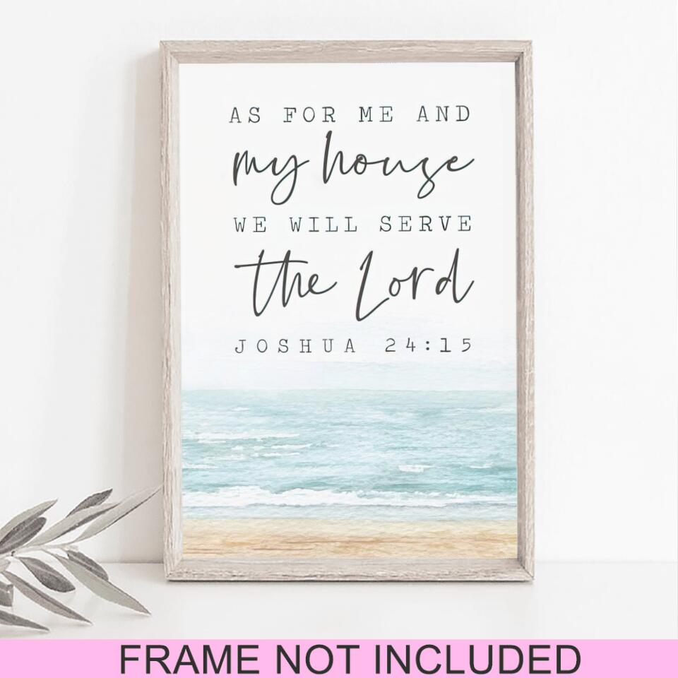 As For Me And My House Fine Art Print - Christian Wall Art Prints - Bible Verse Wall Art - Best Prints For Home - Gift For Christian - Ciaocustom