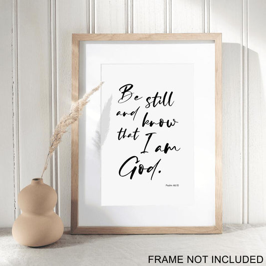 I Am God Fine Art Print - Christian Wall Art Prints - Bible Verse Wall Art - Best Prints For Home - Gift For Christian - Ciaocustom