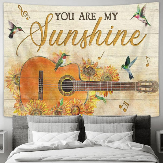 You Are My Sunshine - Hummingbirds - Jesus Christ Tapestry Wall Art - Tapestry Wall Hanging - Christian Wall Art - Ciaocustom