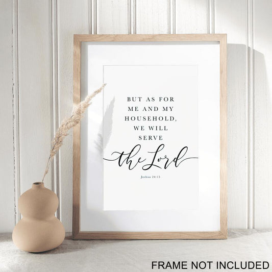 We Will Serve The Lord Fine Art Print - Christian Wall Art Prints - Bible Verse Wall Art - Best Prints For Home - Gift For Christian - Ciaocustom