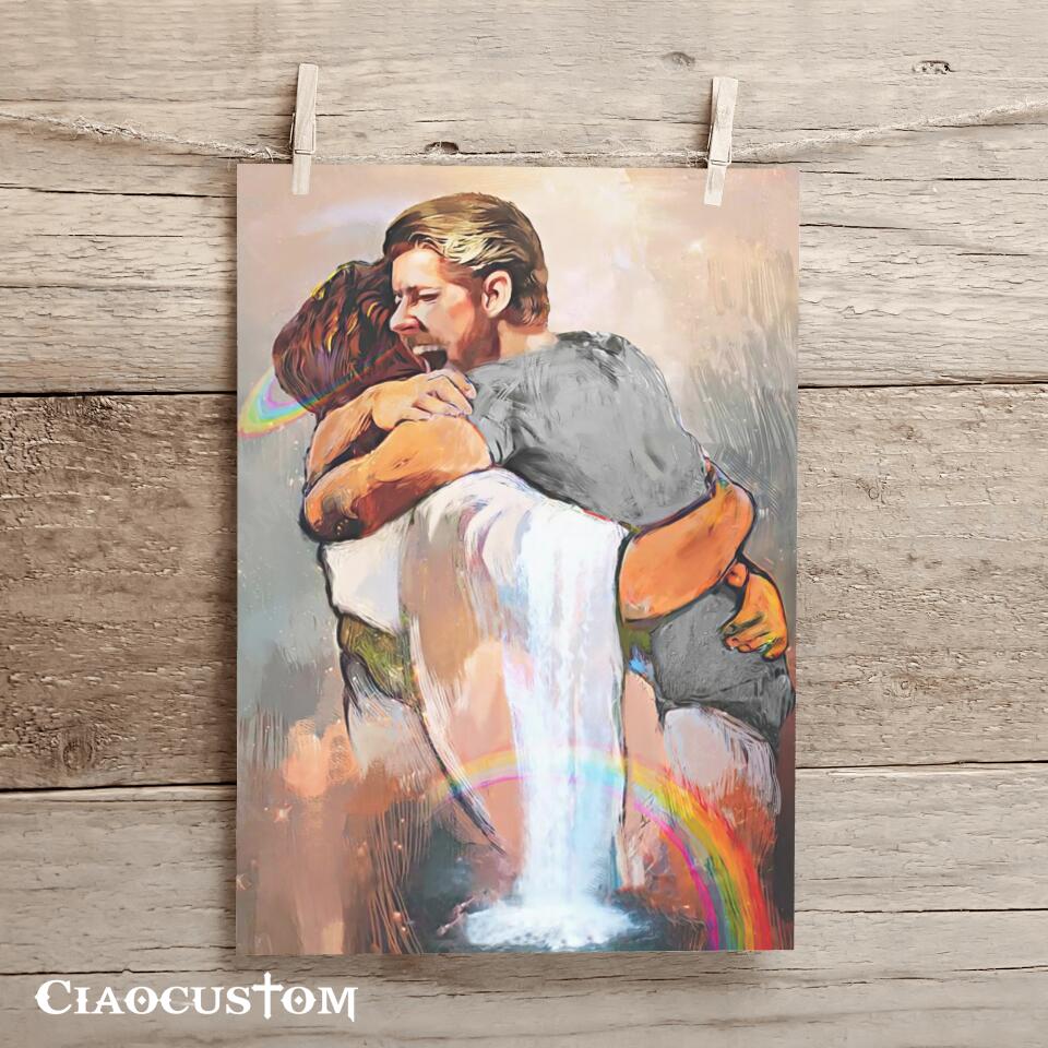 First Day In Heaven Painting I Held Him And Would Not Let Him Go Jesus Pictures - Jesus Canvas Poster - Jesus Wall Art - Christ Pictures - Ciaocustom