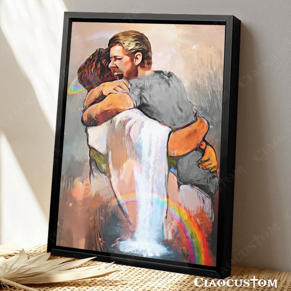 First Day In Heaven Painting I Held Him And Would Not Let Him Go Jesus Pictures - Jesus Canvas Poster - Jesus Wall Art - Christ Pictures - Ciaocustom