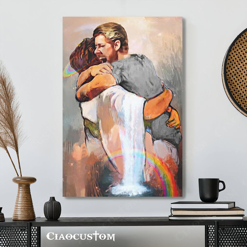 First Day In Heaven Painting I Held Him And Would Not Let Him Go Jesus Pictures - Jesus Canvas Poster - Jesus Wall Art - Christ Pictures - Ciaocustom