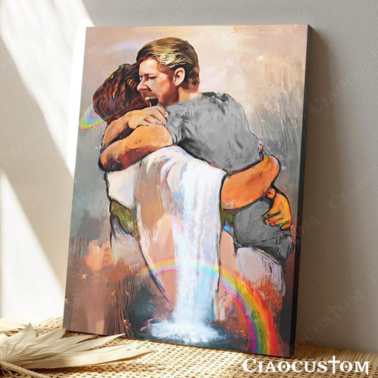 First Day In Heaven Painting I Held Him And Would Not Let Him Go Jesus Pictures - Jesus Canvas Poster - Jesus Wall Art - Christ Pictures - Ciaocustom