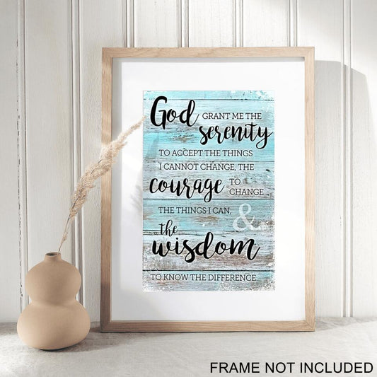 God Grant Me The Serenity  Fine Art Print - Christian Wall Art Prints - Bible Verse Wall Art - Best Prints For Home - Gift For Christian - Ciaocustom