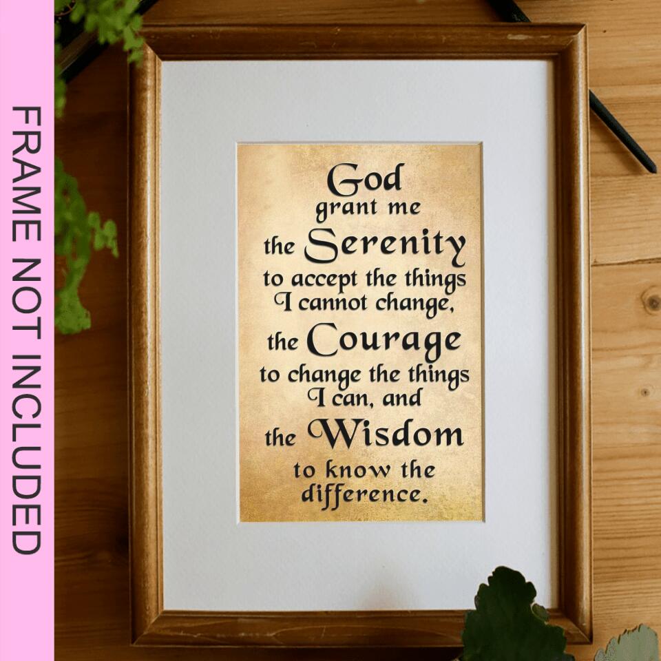 God Grant Me The Serenity Fine Art Print 1 - Christian Wall Art Prints - Bible Verse Wall Art - Best Prints For Home - Gift For Christian - Ciaocustom