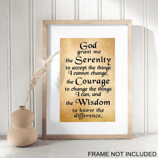 God Grant Me The Serenity Fine Art Print 1 - Christian Wall Art Prints - Bible Verse Wall Art - Best Prints For Home - Gift For Christian - Ciaocustom