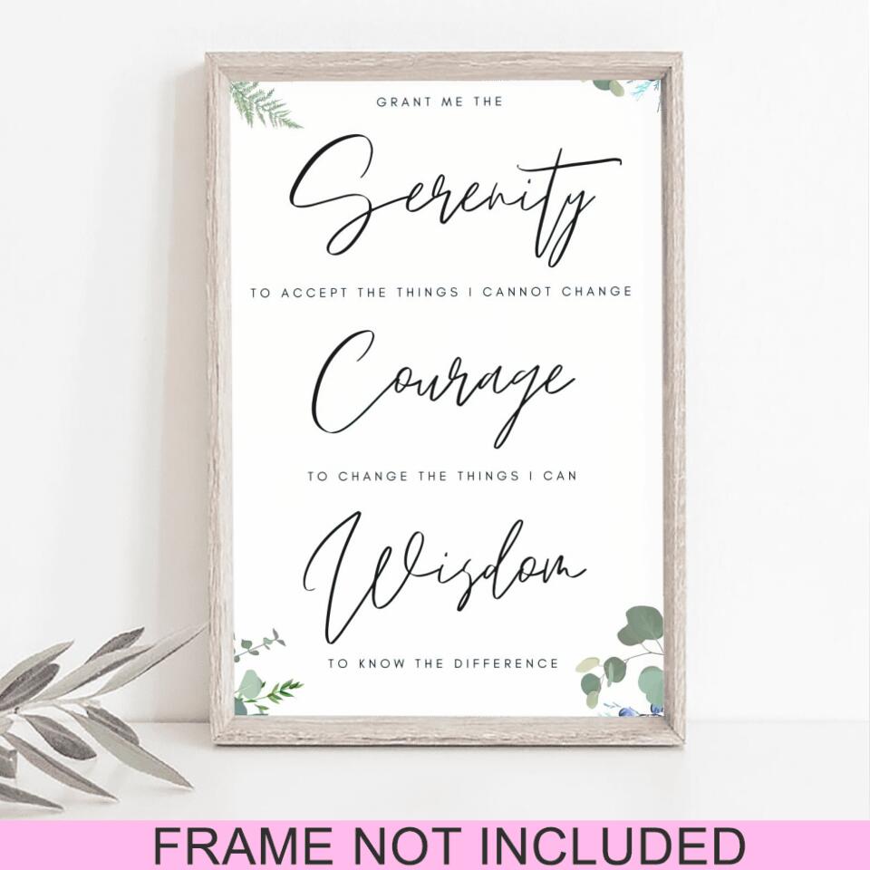 Grant Me The Serenity Fine Art Print - Christian Wall Art Prints - Best Prints For Home - Gift For Christian - Ciaocustom